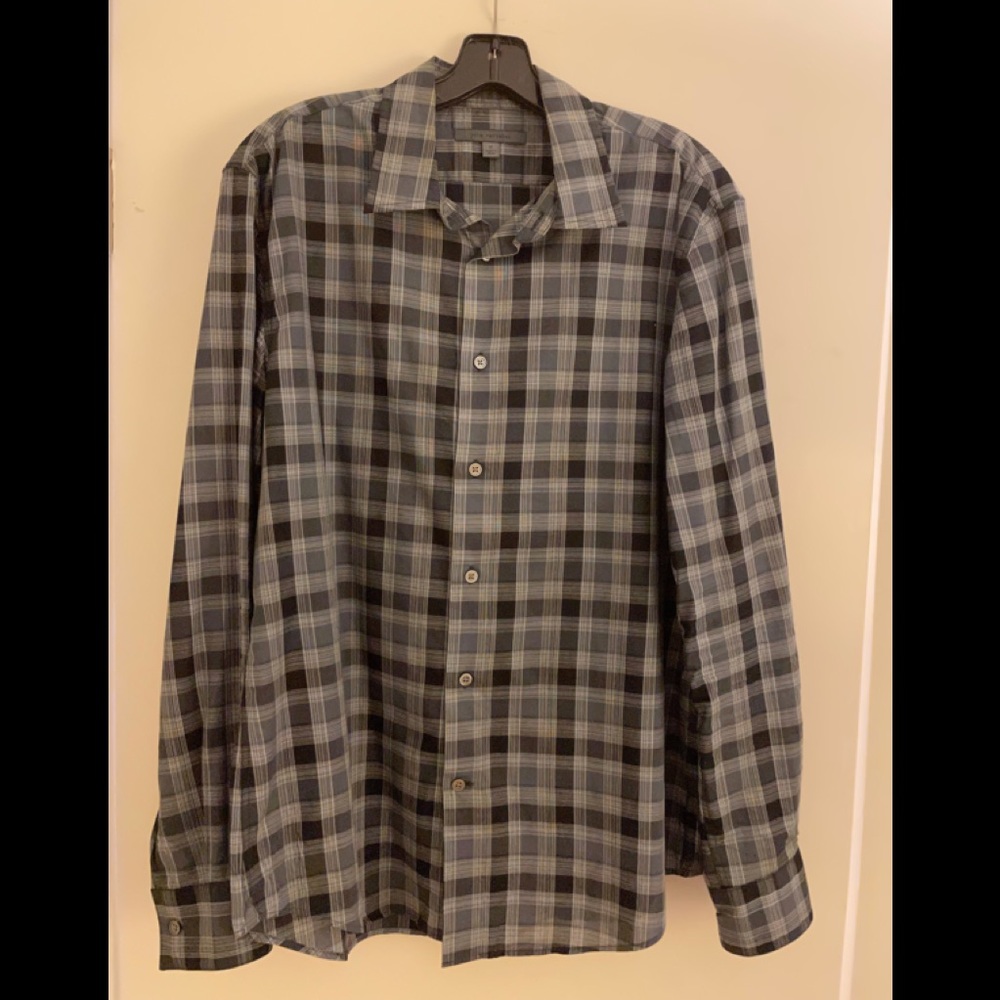 John Varvatos Long Sleeve Plaid Button Up Shirt